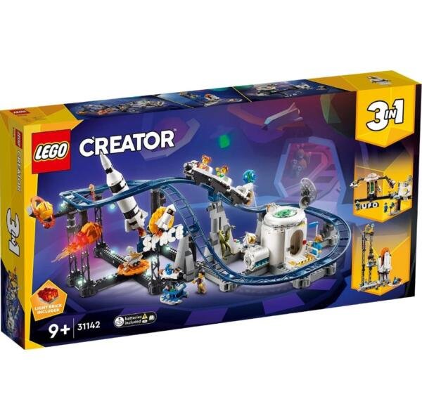 Set de juguetes de construcción LEGO® Creator 31142 Montaña Rusa Espacial 874 piezas
