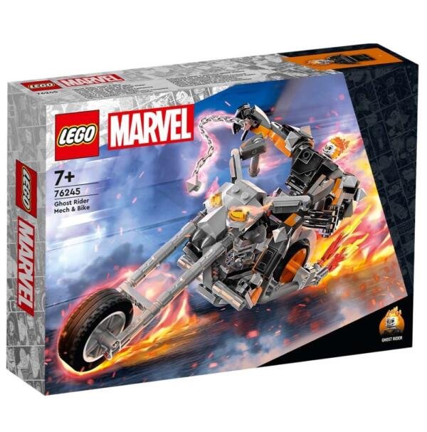 Set de juguetes de construcción LEGO® Marvel 76245 Meca y Moto del Vengador Fantasma 264 piezas