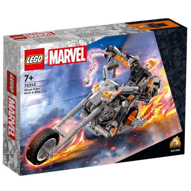 Set de juguetes de construcción LEGO® Marvel 76245 Meca y Moto del Vengador Fantasma 264 piezas