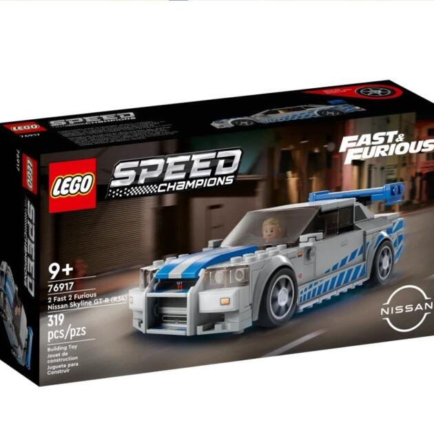Set de juguetes de construcción LEGO® Speed Champions 76917 Nissan Skyline GT-R (R34) de Más Rápido, Más Furioso (319 piezas)