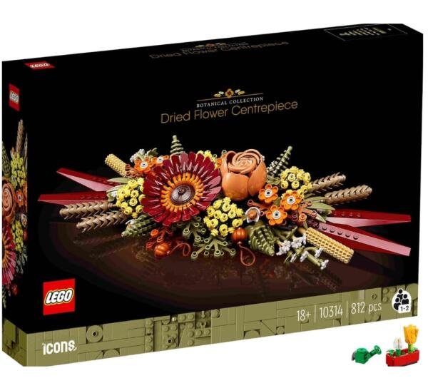 Kit de construcción LEGO® Icons 10314 Centro de Flores Secas (812 piezas)