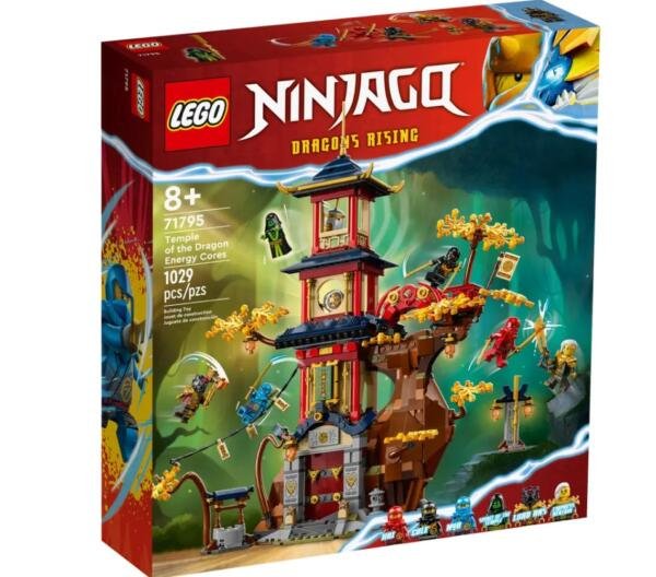 Set de juguetes de construcción LEGO® NINJAGO® 71795 Núcleos de Energía del Templo del Dragón (1029 piezas)