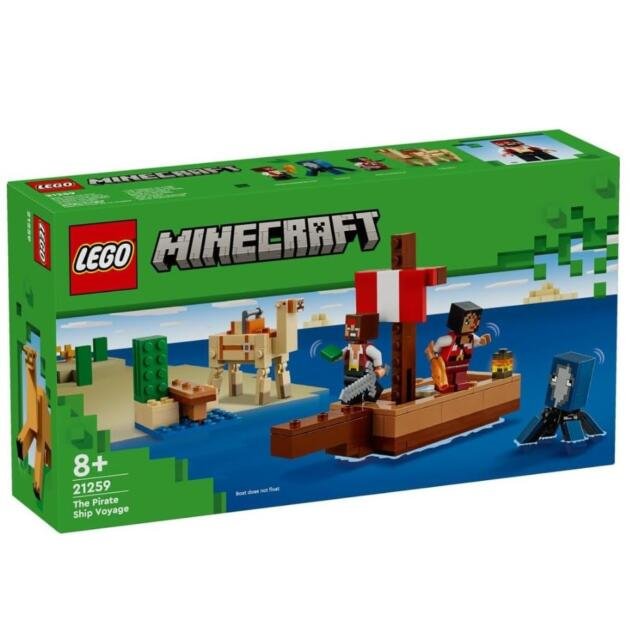 LEGO® Minecraft® El Viaje en el Barco Pirata Juego 21259