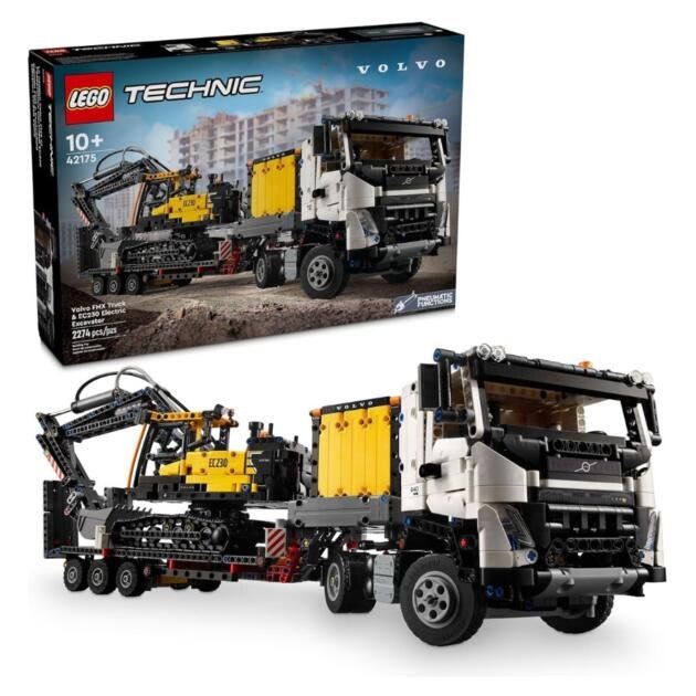 LEGO CAMIÓN FMX Y EXCAVADORA ELÉCTRICA EC230 VOLVO 11+